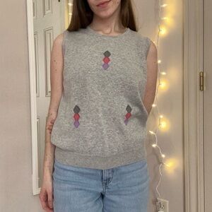 Y2K Grey Sweater Vest